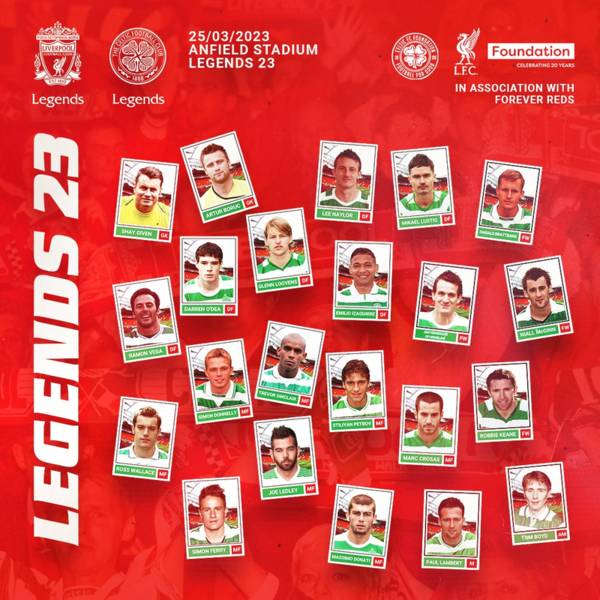 Celtic squad recap for Liverpool Legends clash at Anfield