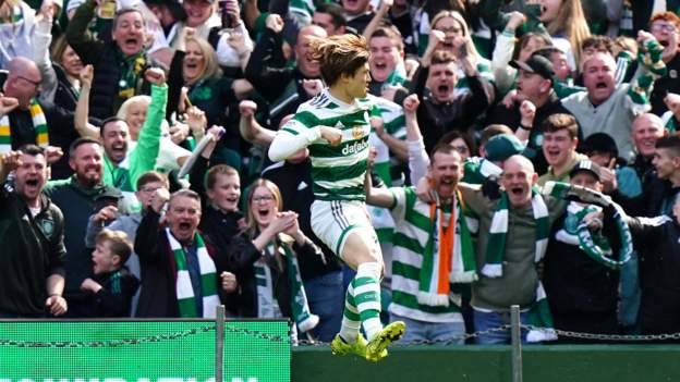 Celtic 3-2 Rangers: Kyogo Furuhashi shines as Ange Postecoglou’s side go 12 clear