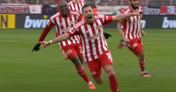 Watch Josip Juranovic net sensational free-kick as ex Celtic star scores FOURTH Union Berlin goal