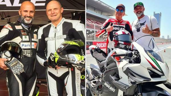 Ex-Celtic star looks unrecognisable after quitting football to race motorbikes