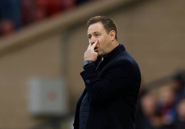 Ready to stamp his feet and cry- watch broken man Beale in the Pittodrie dug-out