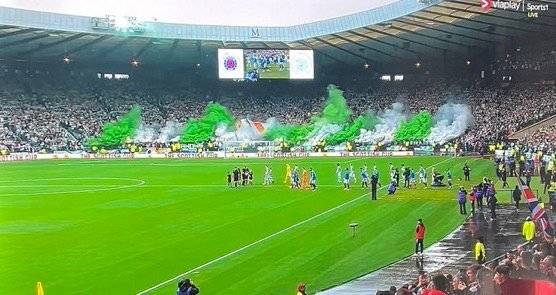 Watch: Tremendous Celtic Pre Derby Pyro Display