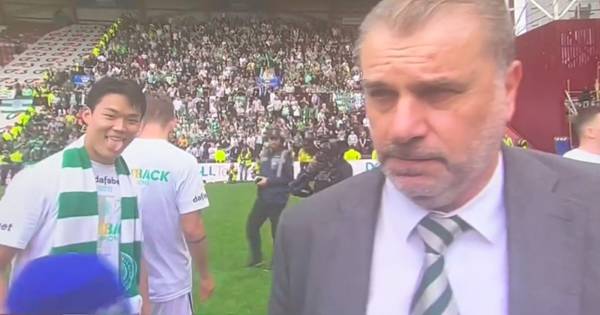 Oh gatecrashes Celtic interview with Ange Postecoglou as fans left in hysterics after ‘mad’ cameo