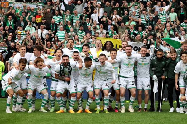 Thousands descend Parkhead as Celtic post stunning ariel picture of title celebrations