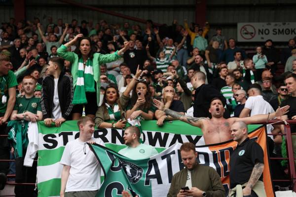 Video clip shows crowd gathering at Celtic Park for champions homecoming