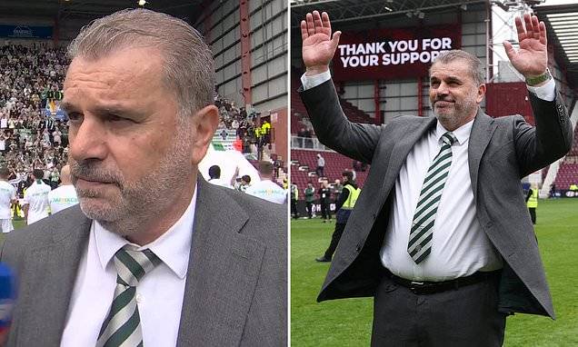 Emotional Ange Postecoglou almost breaks down after Celtic win second Scottish title