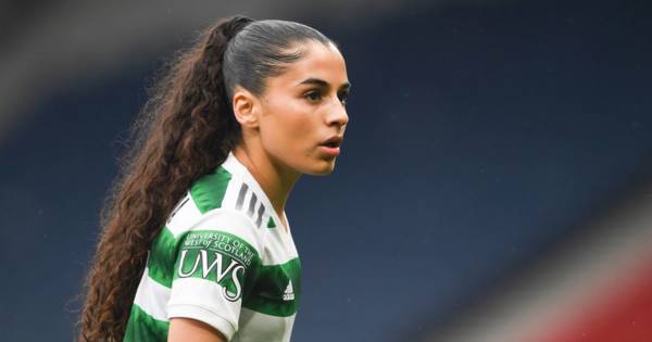 Celtic star Jacynta in Sky Sports pop after Carl Starfelt relationship goes public during Rangers clash