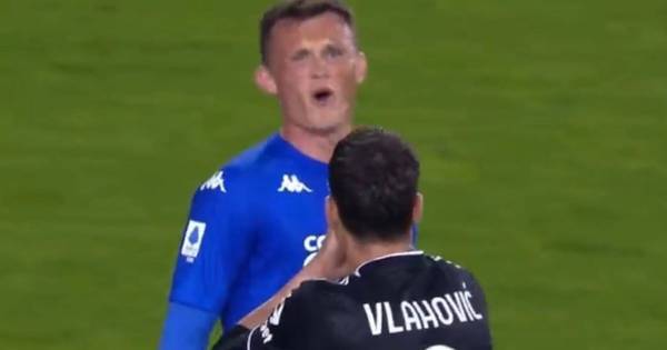 Watch Liam Henderson brutally mock Dusan Vlahovic over Chelsea target’s transfer fee