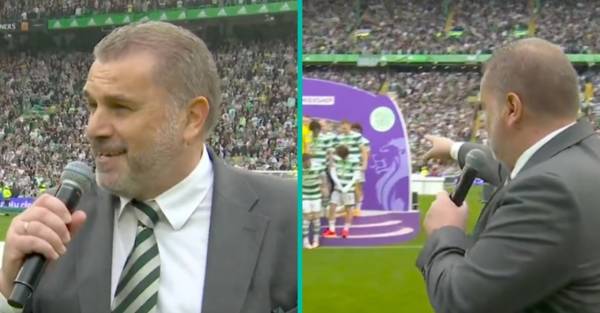 Ange Postecoglou Delivers Rousing ‘ Champions’ Speech As Celtic Lift SPL Trophy