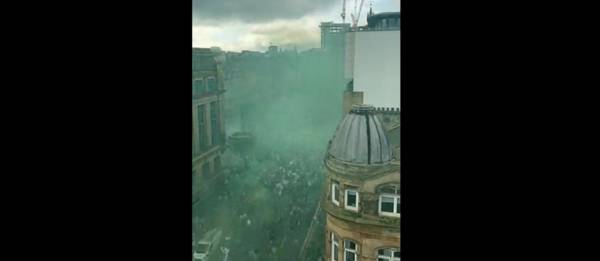 “Carnage” watch brilliant time lapse as Celts flood in to join the party