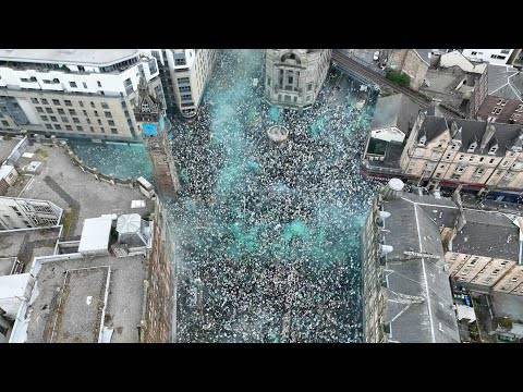 CRAZY SCENES – CELTIC FANS AT MERCHANT CITY!!!!