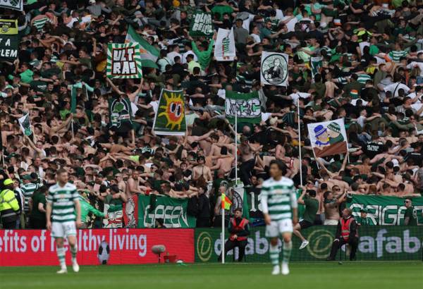 Watch as Celtic fans kick-off their title party in Glasgow city centre