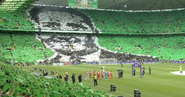 Watch incredible Celtic Park tifo as Hoops fans produce sensational full stadium display with Stein and Maley tribute