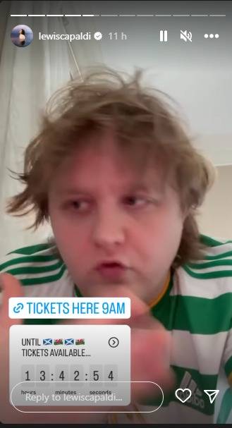 We Never Stop- Lewis Capaldi’s on stage tribute to Ange Postecoglou