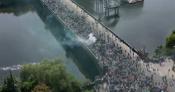 Footage shows Celtic fans march to Hampden ahead of Scottish Cup Final before police issued statement