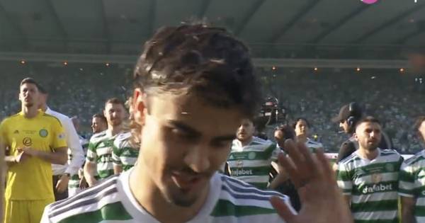 Watch Jota end Celtic interview early as Hoops star irked by Ange Postecoglou quizzing