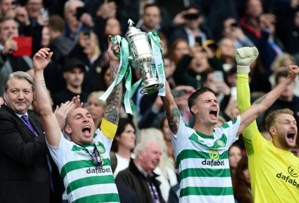 Scott Brown thrills fans on his travels with an impromptu visit to watch Celtic win the treble