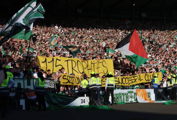 The fans came in their thousands- watch the Celtic fans march from Glasgow Green to Hampden