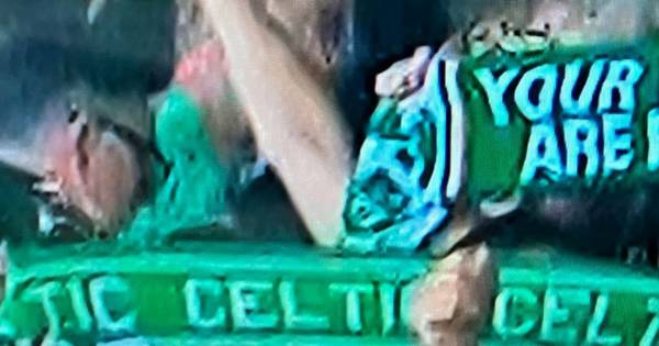 Celtic fan spotted holding custom scarf with hilarious rude message at Scottish Cup final