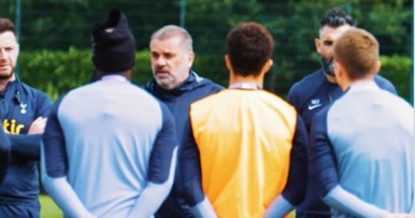 Ange Postecoglou Tottenham training sneak peak as ex-Celtic boss outlines early priorities