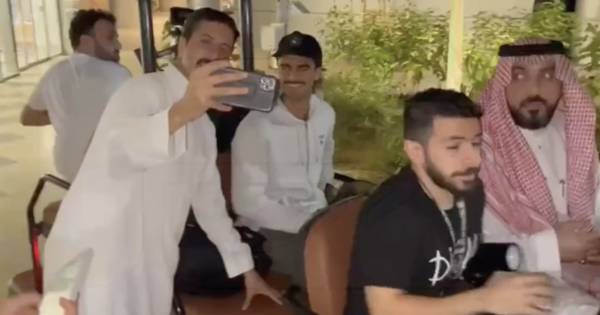 Watch ex Celtic star Jota mingle with Al-Ittihad fans as Portuguese winger treated like royalty