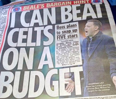 Ibrox board call off Beale’s spending spree