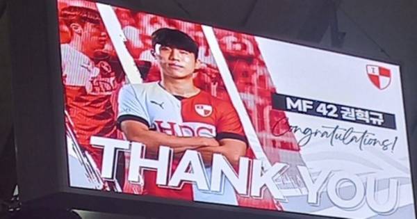 Kwon Hyeok kyu Celtic transfer farewell as Busan IPark ‘congratulate’ midfielder over switch