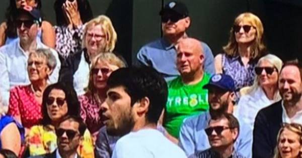 Alistair Johnston one word reaction as Celtic top spotted in crowd at Wimbledon Final