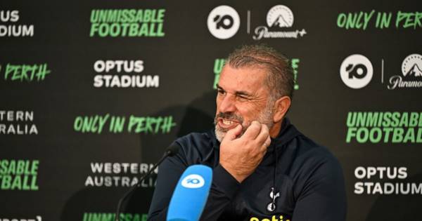 Ange Postecoglou left furious at Tottenham press conference as ex Celtic boss reacts angrily to Harry Kane Bayern Munich prank