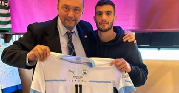 Celtic star Liel Abada gifts signed Israel top to Glasgow Italian restaurant