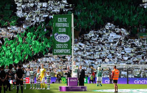 Flag day tifos prepared for both ends of Celtic Park on Saturday