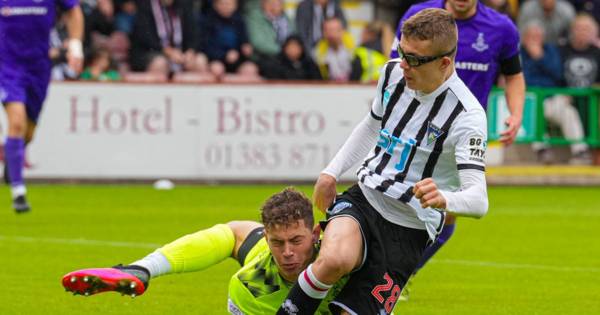 Celtic goalkeeper didn’t mind bumps and bruises in eventful Airdrie debut at Dunfermline