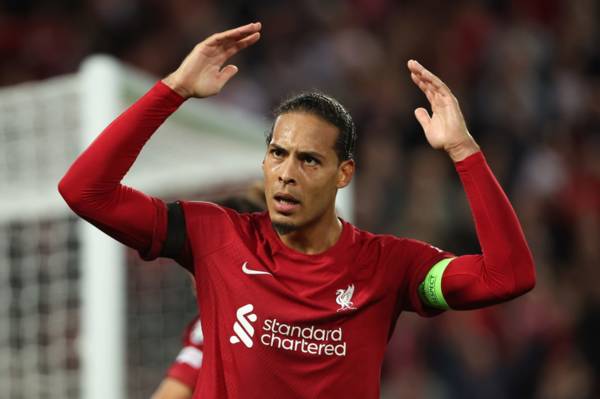 Virgil van Dijk reacts to Celtic player’s debut message