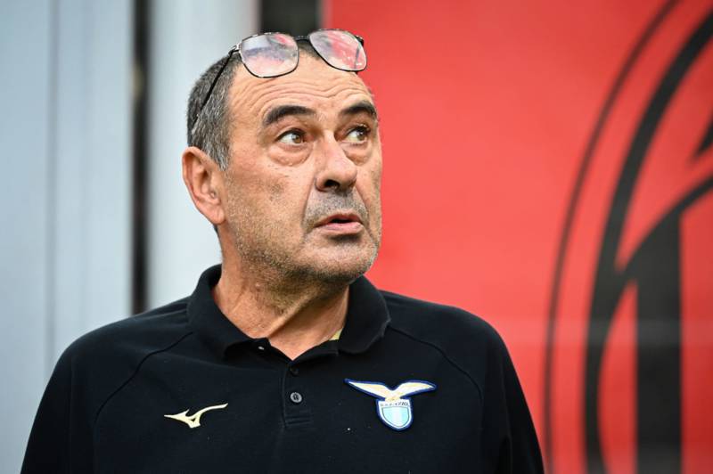 Lazio manager Maurizio Sarri angry before facing Celtic