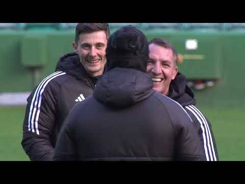 Celtic train ahead of tomorrow night’s match against Atletico Madrid