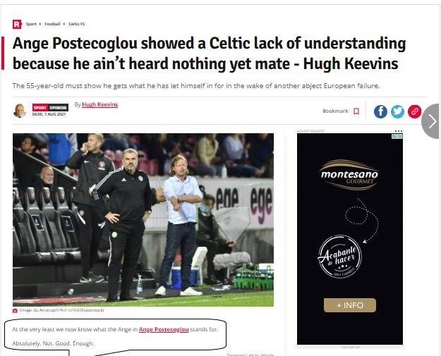 ‘Absolute shocking journalist’ ‘Away and biel yer Heid Hugh!!!’ ‘This old man’s hate for Celtic is laughable’ Hoops fans fire back at latest attack on Rodgers