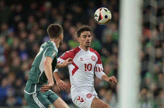 Celtic star Matt O’Riley makes his debut for Denmark