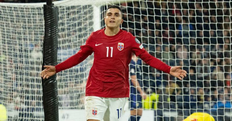 Moi Elyounoussi goads Scotland with Celtic throwback as mystic Norway party pooper declares he ‘expected’ goal