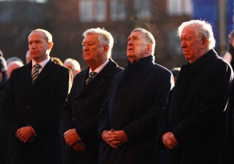 Slapstick duo Lawwell and Nicholson laughing at the concerns of Celtic fans