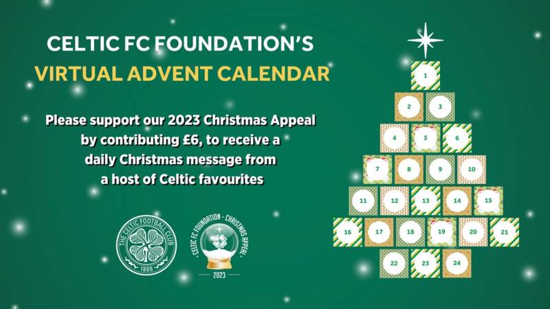 Receive a daily Christmas message from a host of Celtic favourites via the Virtual Advent Calendar