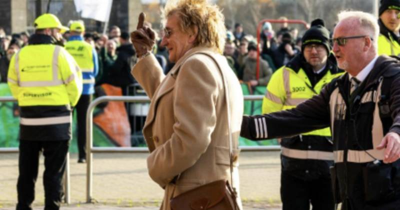 Rod Stewart gives Green Brigade the middle finger as Celtic superfan drenched in boos by ultras