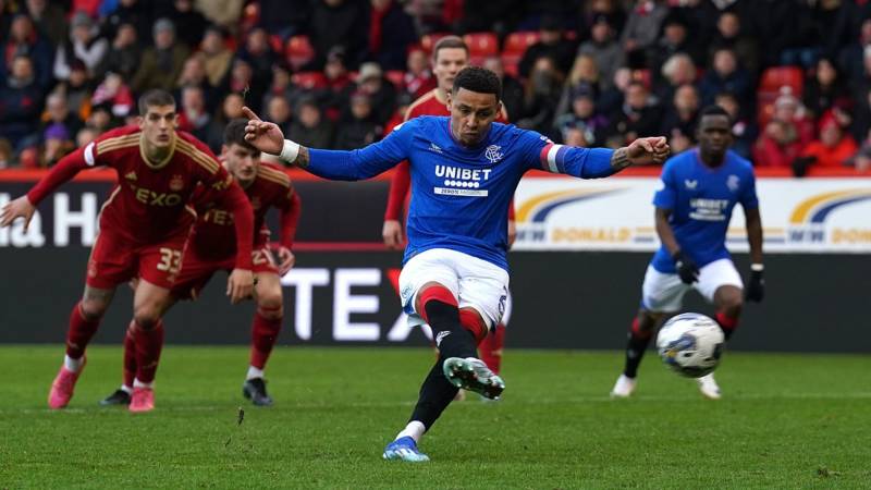 Aberdeen 1-1 Rangers: James Tavernier converts late penalty to preserve Philippe Clement’s unbeaten start as Ibrox boss after Bojan Miovski’s early opener