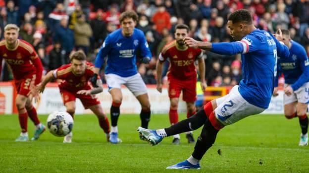 Rangers draw at Aberdeen with last-gasp penalty