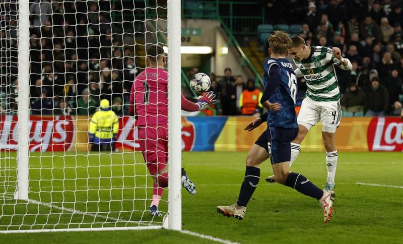 Watch Gus Lagerbielke end Celtic’s long wait for a Champions League win