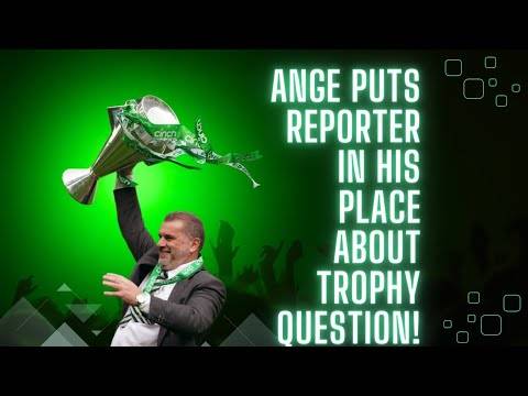 Ange Postecoglou Hilarious Moment When Asked About Picture Winning Trophies 💚🍀