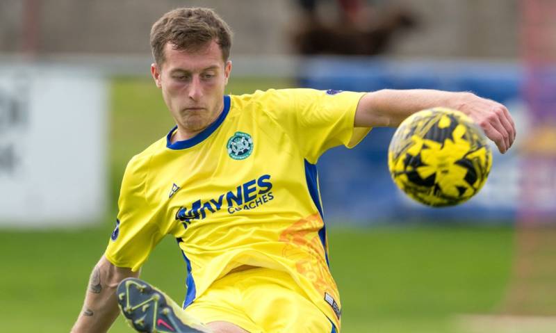 Buckie Thistle’s Dale Wood out to make it difficult for his Celtic heroes