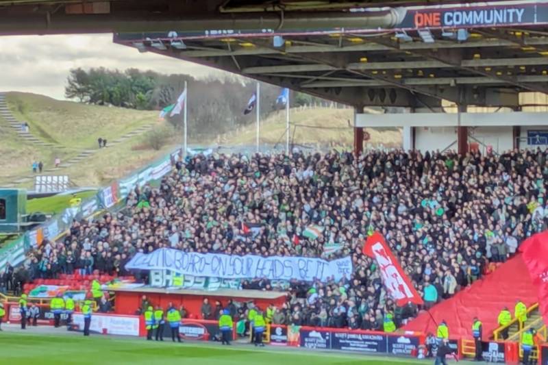 Celtic fans call for Lawwell to leave amid banner protest