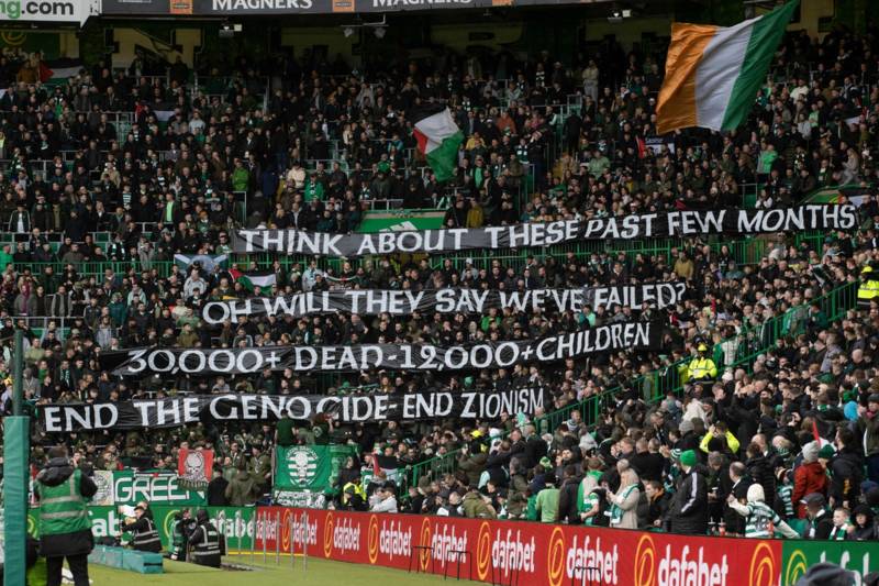 Celtic urged to ban The Green Brigade for ‘End Zionism’ banner