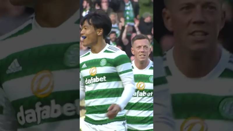 Reo Hatate scores screamer vs Motherwell #football #celtic #shorts