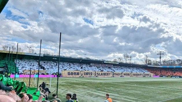 Video: Green Brigade unveil striking pre-match tifo